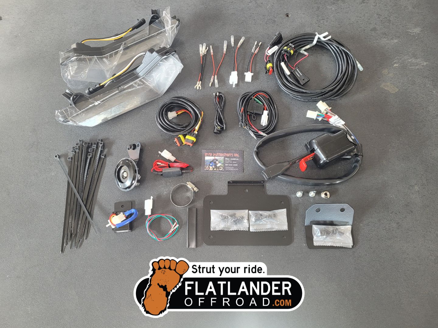 Can-Am Defender Rycomoto Turn Signal Kit 8112A-8002 with steering column shroud