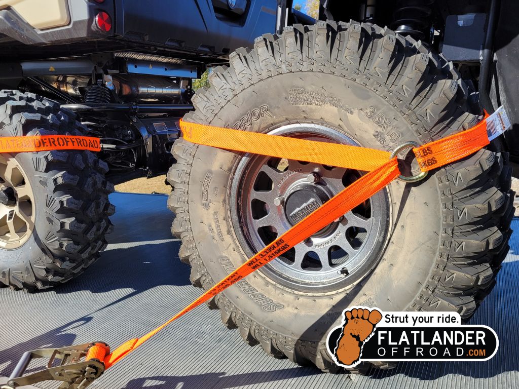 Lasso Tie Down Straps - 10' x 2" Ratchet with Swivel J-Hook - Set of 4