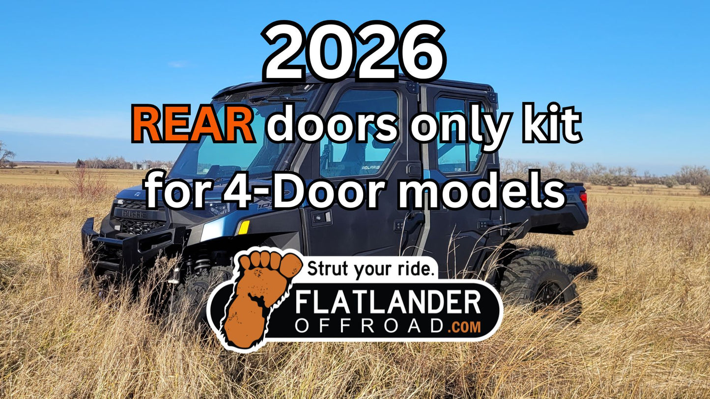 2026 and up REAR ONLY door strut kit for 4-Door Polaris Ranger 1000 and XP1000