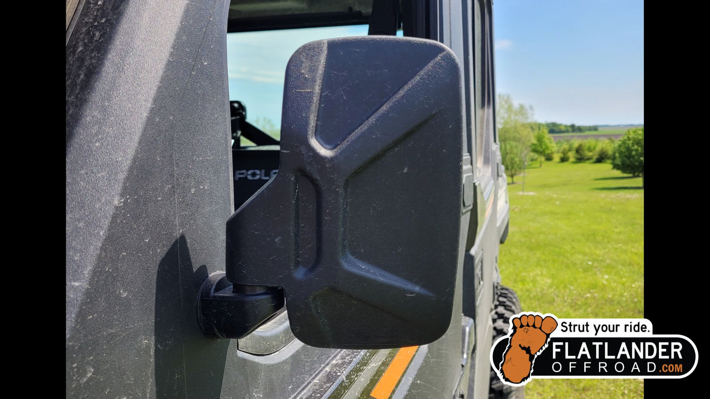 Door mounted side mirrors