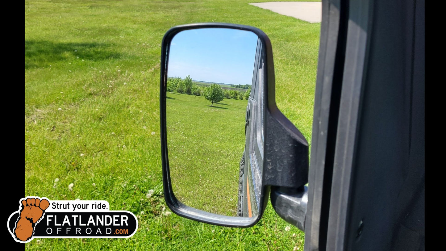 Door mounted side mirrors